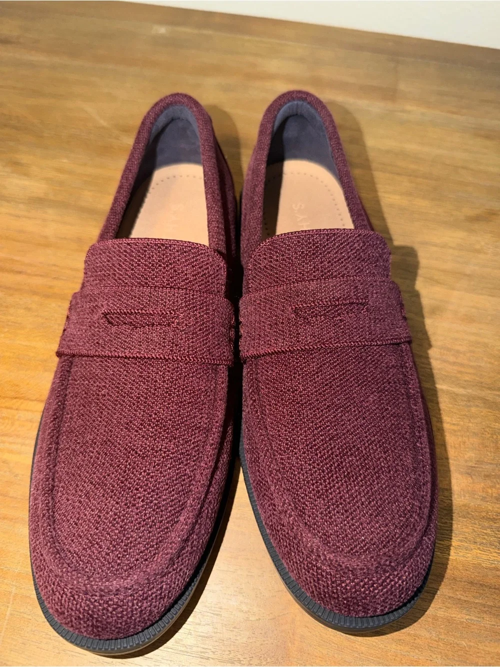 Rothy's Men's Burgundy Knit Slip-On Loafers